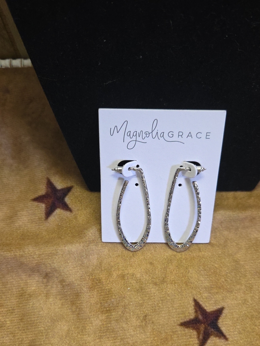 5 For 25 Magnolia Grace Silver Crystal Hoop Earrings